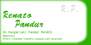 renato pandur business card
